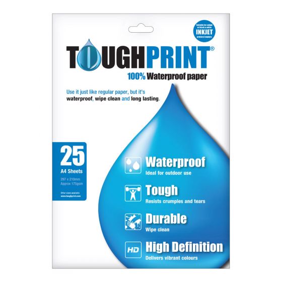 Toughprint Waterproof Paper-A4-Inkjet-250 Sheets