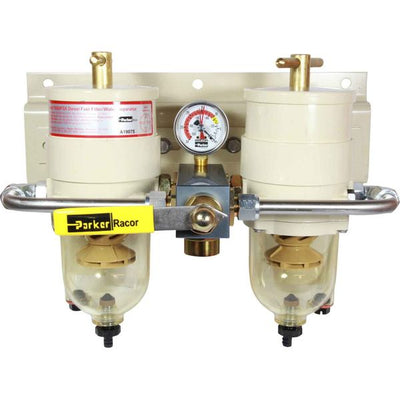 Racor 75/500FG Duplex Fuel Filter (10 Micron / Clear Bowl)  301521