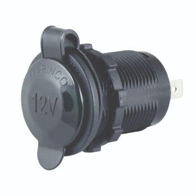12V Receptacle, Black, With Old Style Ring