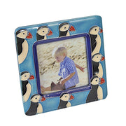 Ceramic Picture Frame decorated with Puffins