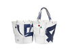 Sea Girl Sailcloth Shopping Bag  - Navy Blue Detail