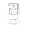 Case for Electrical Control Panel, with Lid, White by Lalizas