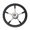Ultraflex Steering Wheel (350mm / Black Grip / Silver Hub)