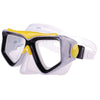 PVC Mask w/ tempered glass, yellow-black by Lalizas