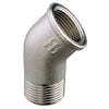 45° elbow M-F     Nickel-plated brass