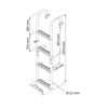 Foldable Ladder for Narrow Transom, 2+2 Steps, Inox 316, 180° by Lalizas