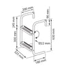 Raft  Ladder,Inox 316,2 steps by Lalizas