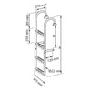 Foldable Ladders, 180⁰, Inox 316 by Lalizas