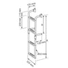 Foldable Ladders, 90⁰, Inox 316 by Lalizas