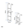Folding Ladder, Stainless Steel 316 by Lalizas