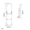 Aluminium, folding ladder for inflatable boats, 3 steps, 240x1020mm by Lalizas