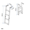 Platform ladder, Stainless Steel 316 by Lalizas