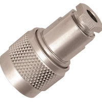 N Type Plug for RG58 Cable - Nickel Plated Brass