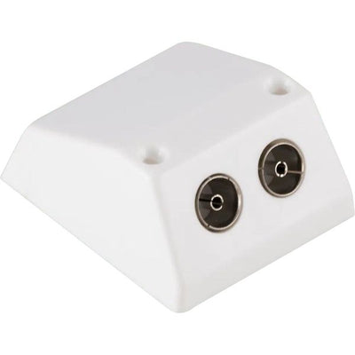 Maxview Coaxial Splitter Box for TV & FM (Twin Outlet / Surface Mount)