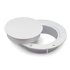 Marinco Nicro Snap-In Deck Plate 4" White - ChasNewensMarine
