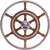 Stazo Type 03 Wooden Steering Wheel with Stainless Steel Rim (600mm)  610039 - ChasNewensMarine
