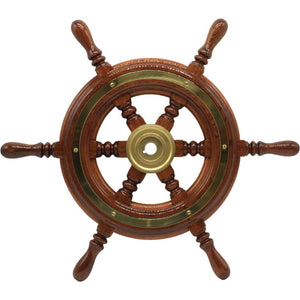 Drive Force Wooden Spoked Marine Steering Wheel (420mm)  610115