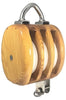 Tall Ship Triple Ash Block with Bow & Becket