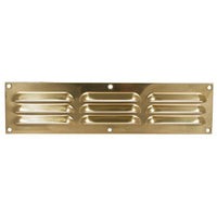 AG Hooded Louvre Vent Brass 12" x 3"