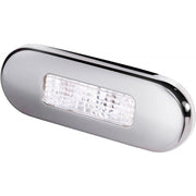 Hella Oblong LED Courtesy Light with Stainless Steel Rim (White)  724921