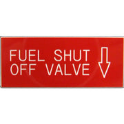 Fuel Shut Off Valve Label (60mm x 25mm)  728052