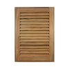 Eude Teak Slat Door With Frame, Rectangular.