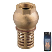 Brass Rubber Disk Foot-Valve 1"1/4 - Retail Packed