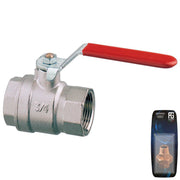 Nickel Plated Brass Lever Ball Valve F-F 1" - Retail Packed