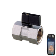 Nickel Plated Brass "Mini" Lever Ball Valve F-F 3/8" - Retail Packed