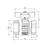 BlueGee Nickel Plated Brass Female/Female Tee Ball Valve 3/4"