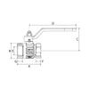 BlueGee Nickel Plated Brass Female/ Female Lever Ball Valve 1/4"