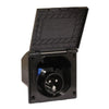 AG Flush Mounted Mains Inlet Socket Black - ChasNewensMarine