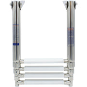 4Dek Stainless Steel Telescopic Ladder (1156 x 394mm / 4 White Steps)  831224