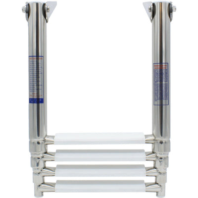 4Dek Stainless Steel Telescopic Ladder (1156 x 394mm / 4 White Steps)  831224