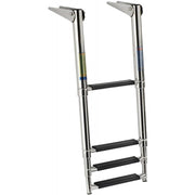 4Dek Stainless Steel Telescopic Ladder (1156 x 394mm / 4 Black Steps)  831234