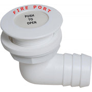 White Fire Port with 90 Degree Hose Adaptor for Fire Extinguisher  831905