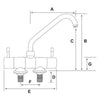 Trem Monobloc Pull-Up Shower/Mixer with 1.5m Hose