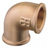 90° elbow F-F     Yellow brass