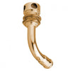 90° gas tank vent with hose connection. left side     Polished brass