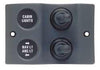 BEP 900-2WPOFO 900-2WPOFO - 2 Way Spray Proof Switch panel with on, off, on switches