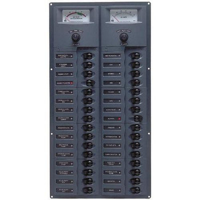 BEP 906V-AM DC Circuit Breaker Panel with Analog Meter, 32 Loads