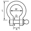 Allen Stainless Steel Thimble Clevis Pin Rigging Link