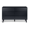 Alicia 6 Drawer Wide Chest Anthracite / Black