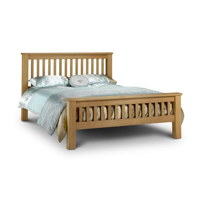 Amsterdam Oak Bed 150cm King Size with High Foot End