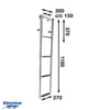 Telescopic Ladder For Stern, 4 Steps - BT72-4