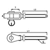 Blue Wave Metric Stainless Steel Threaded Fork