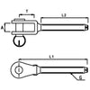 Blue Wave UNF Stainless Steel Threaded Fork