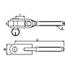 Blue Wave UNF Stainless Steel Threaded Toggle