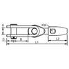 Blue Wave Stainless Steel Swageless Cone Toggle