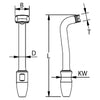 Blue Wave Stainless Steel Swageless Cone Ball T Terminal